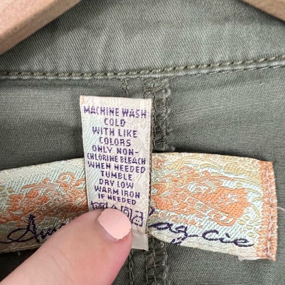 American Rag Army Green Jacket with Buttons XS - Picture 3 of 6